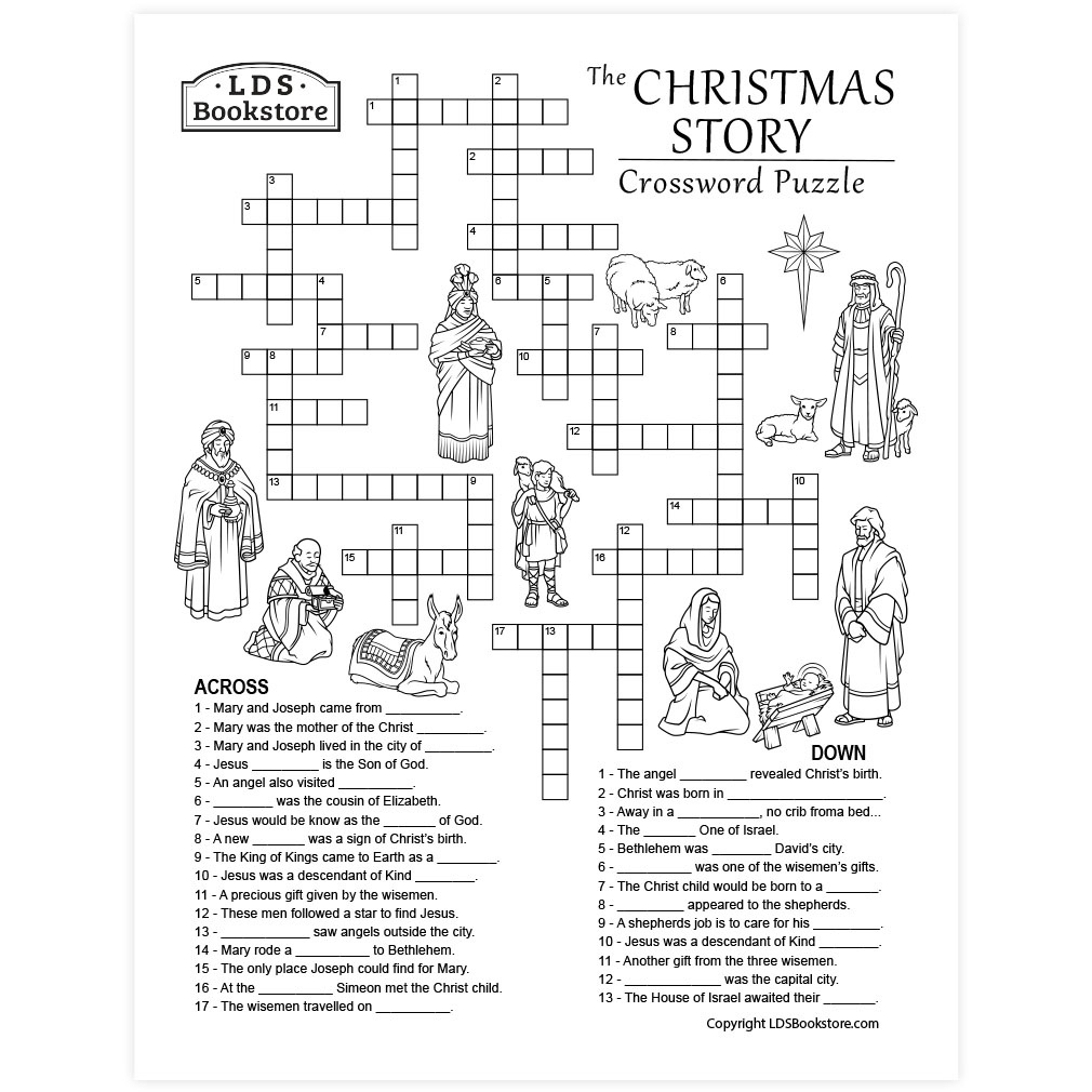 Free Printable Christmas Crossword FREE Printable A Z