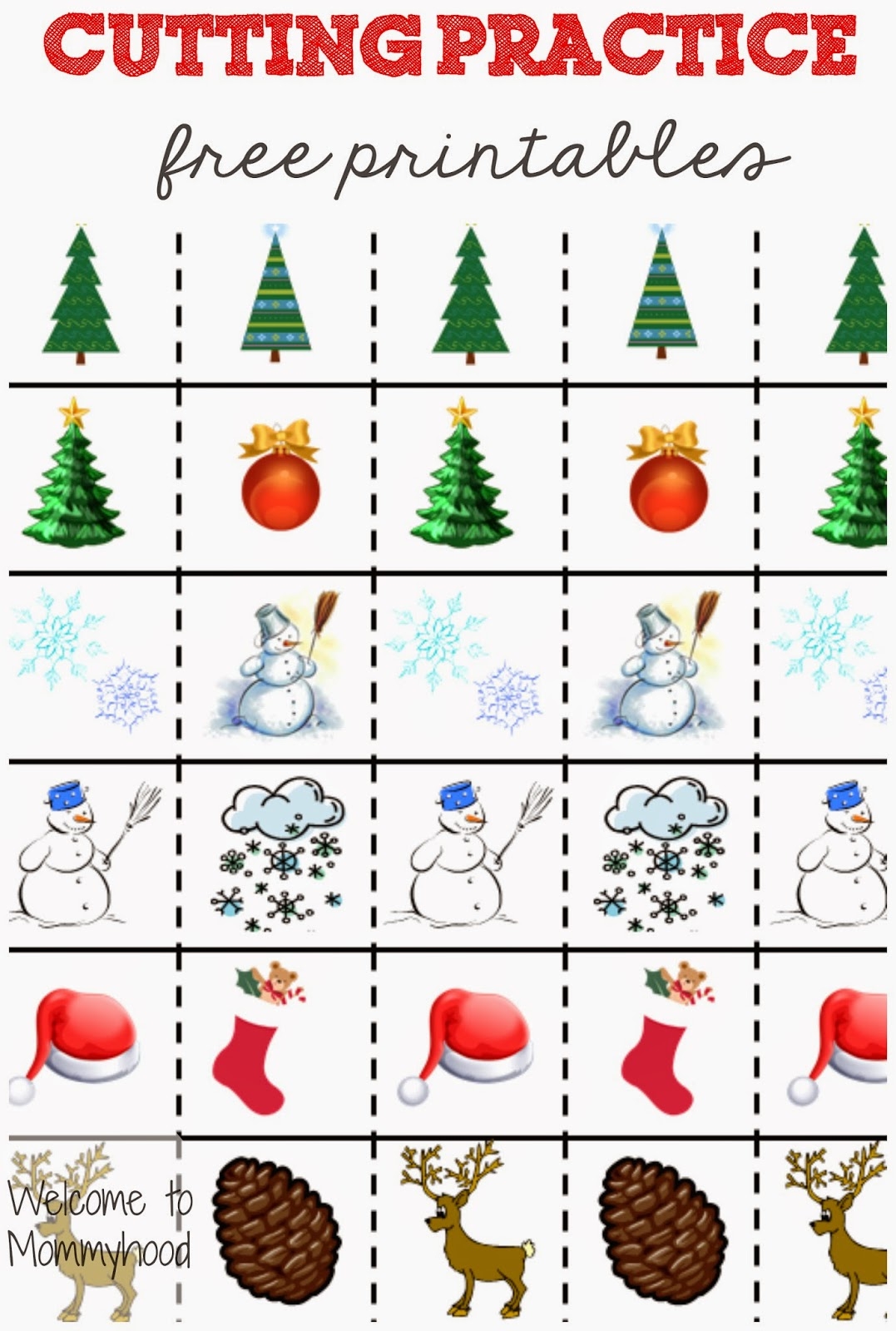 Free Printable Christmas Cutting Activities Free Templates Printable