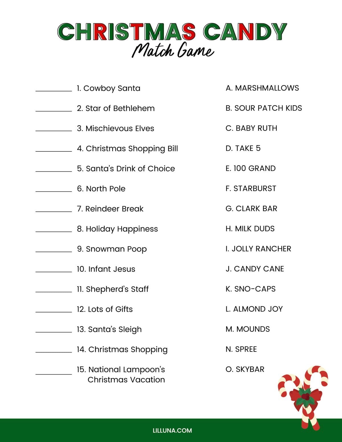 free printable christmas games for young adults