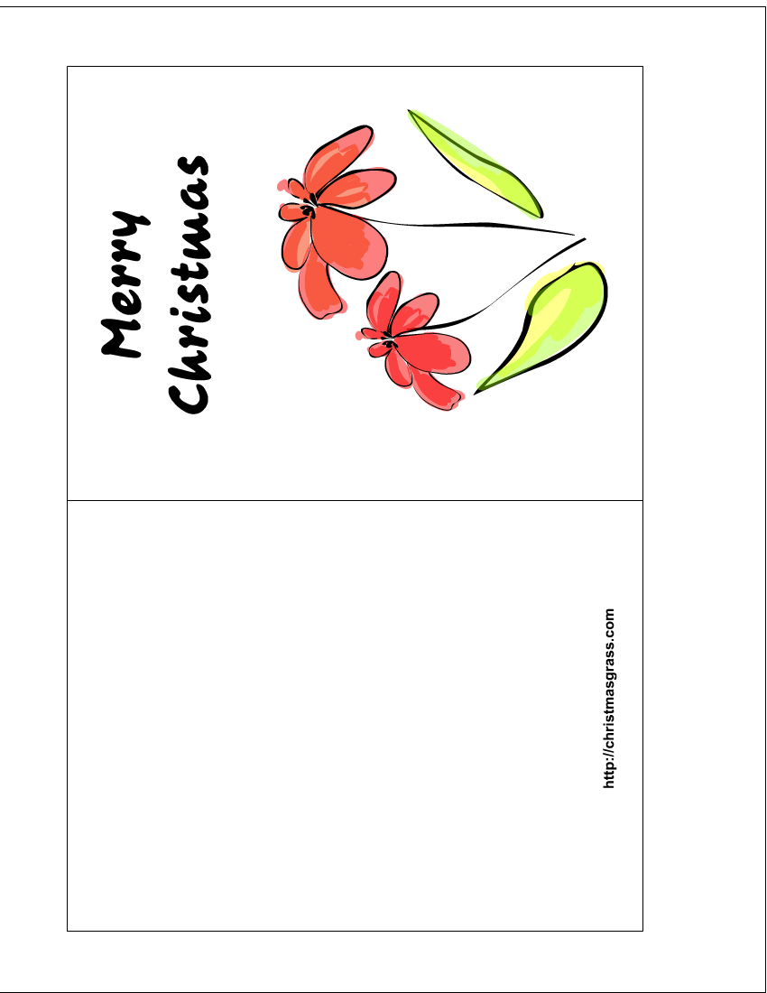 christmas greeting card template printable
