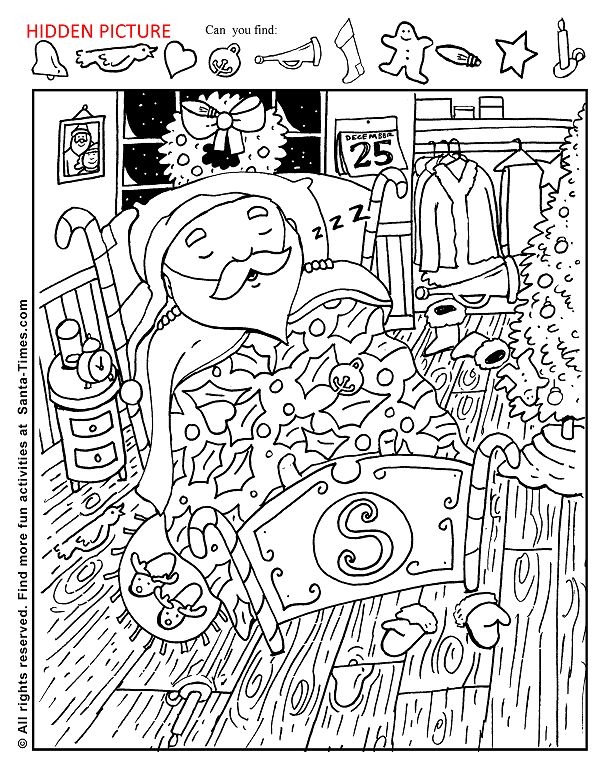 Free Printable Christmas Hidden Pictures For Adults Printable 