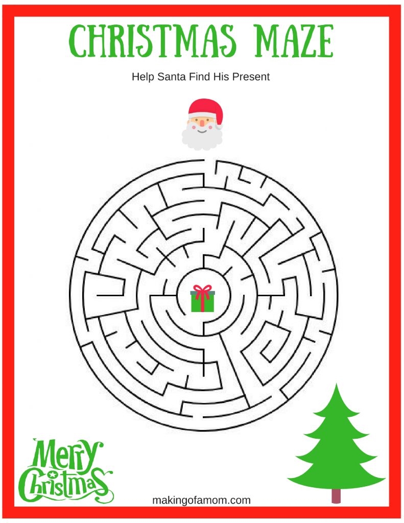 Free Printable Christmas Maze Games Printable Online