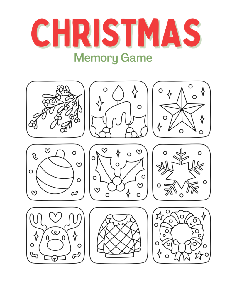 Free Printable Christmas Memory Game Baking You Happier
