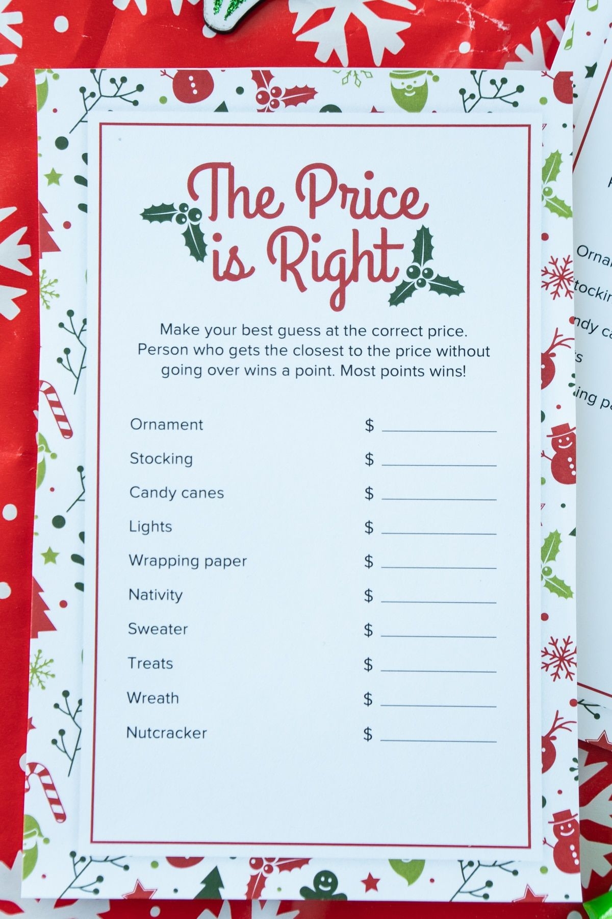 free printable christmas group games