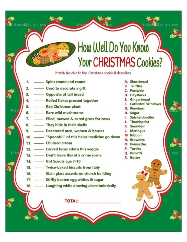 Free Printable Christmas Party Games For Large Groups Printable