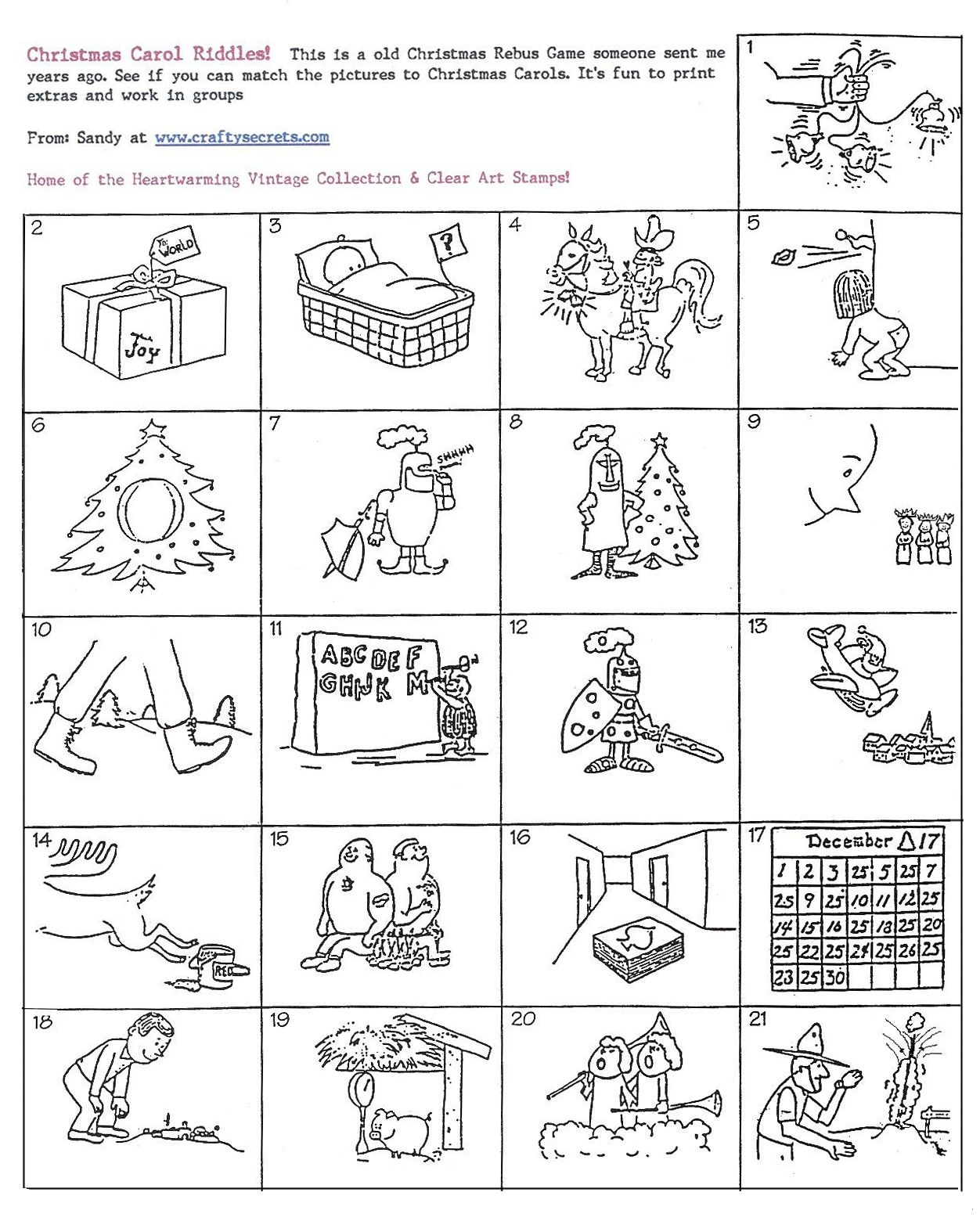 Free Printable Christmas Puzzle Games