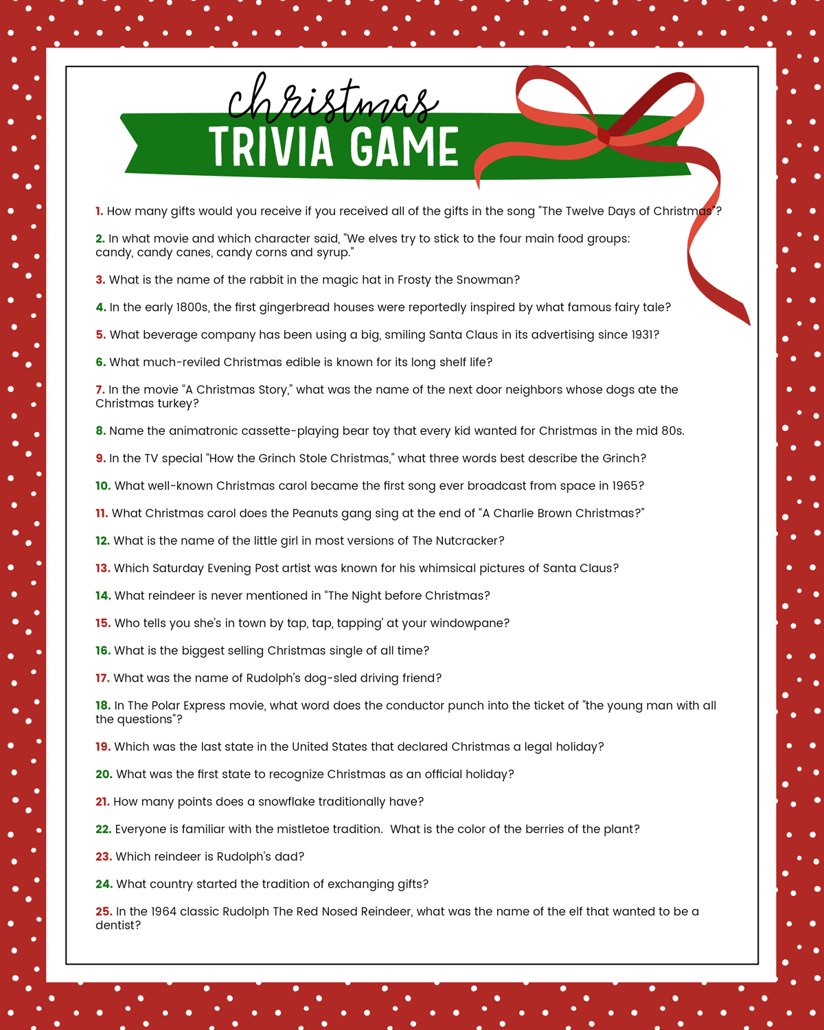 free printable christian christmas trivia games