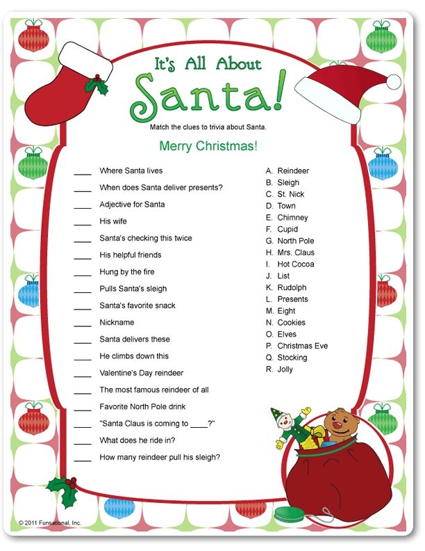 free printable christmas trivia games and answers