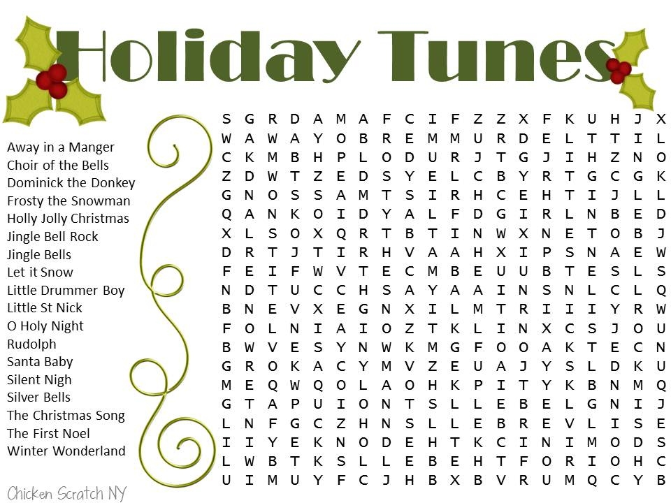 free printable christmas word games pdf