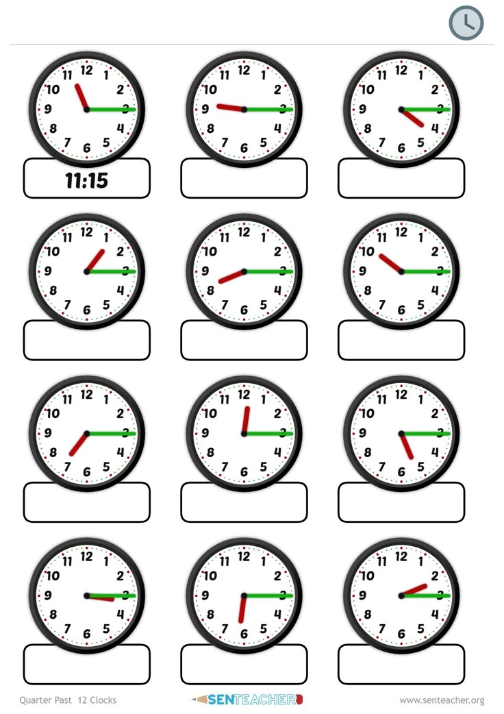Free Printable Clock Worksheets Grade 1