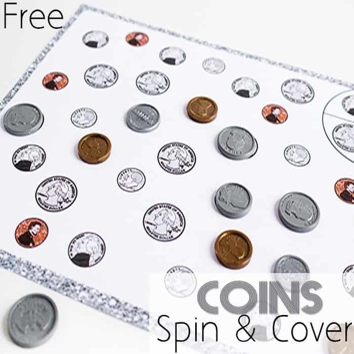 free printable coin matching game