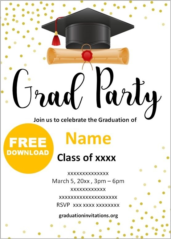Free Printable College Graduation Invitations Templates Graduation