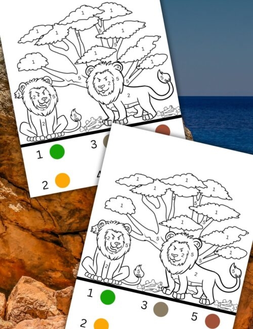FREE PRINTABLE COLOR BY NUMBER LION WORKSHEET Find A Free Printable