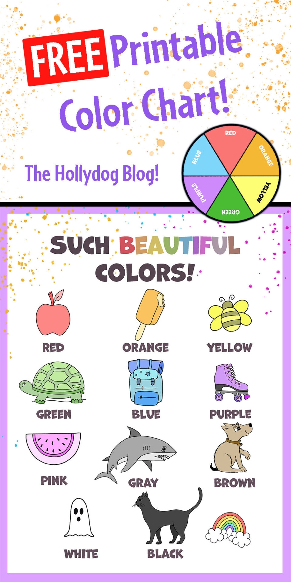 Free Printable Color Chart The Hollydog Blog