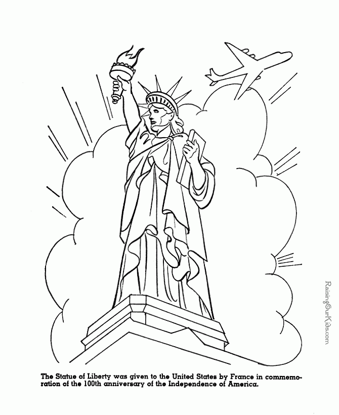 Free Printable Coloring Page Statue Of Liberty Coloring Pages