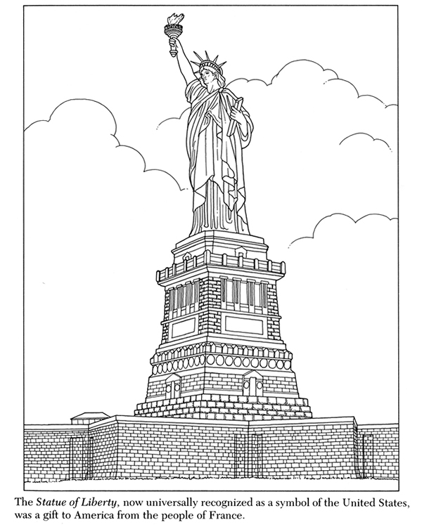 Free Printable Coloring Page Statue Of Liberty Coloring Pages