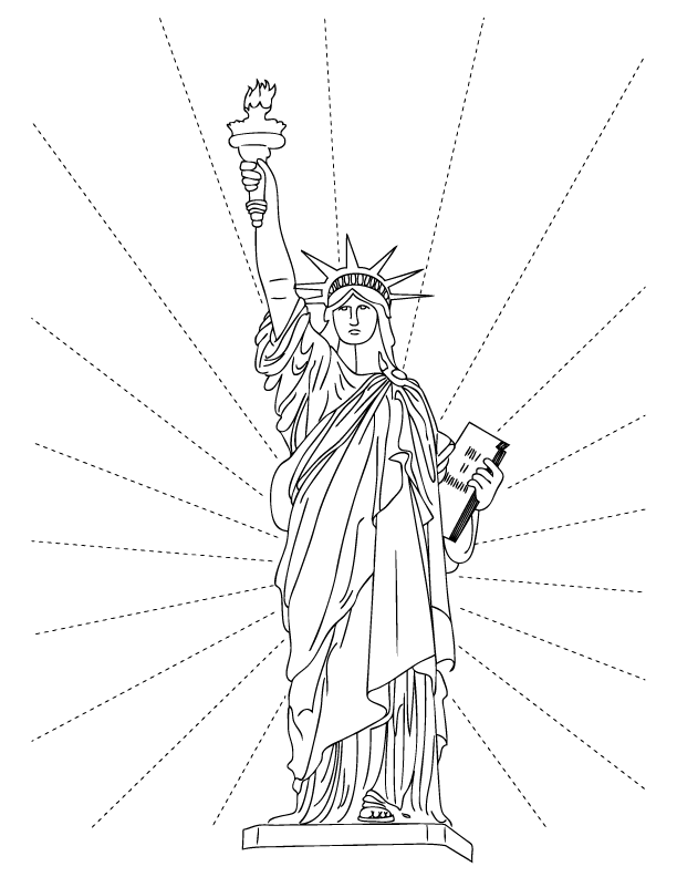 Free Printable Coloring Page Statue Of Liberty Coloring Pages