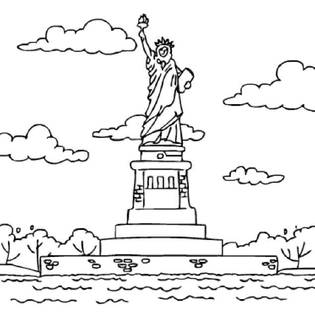 Free Printable Coloring Page Statue Of Liberty Coloring Pages