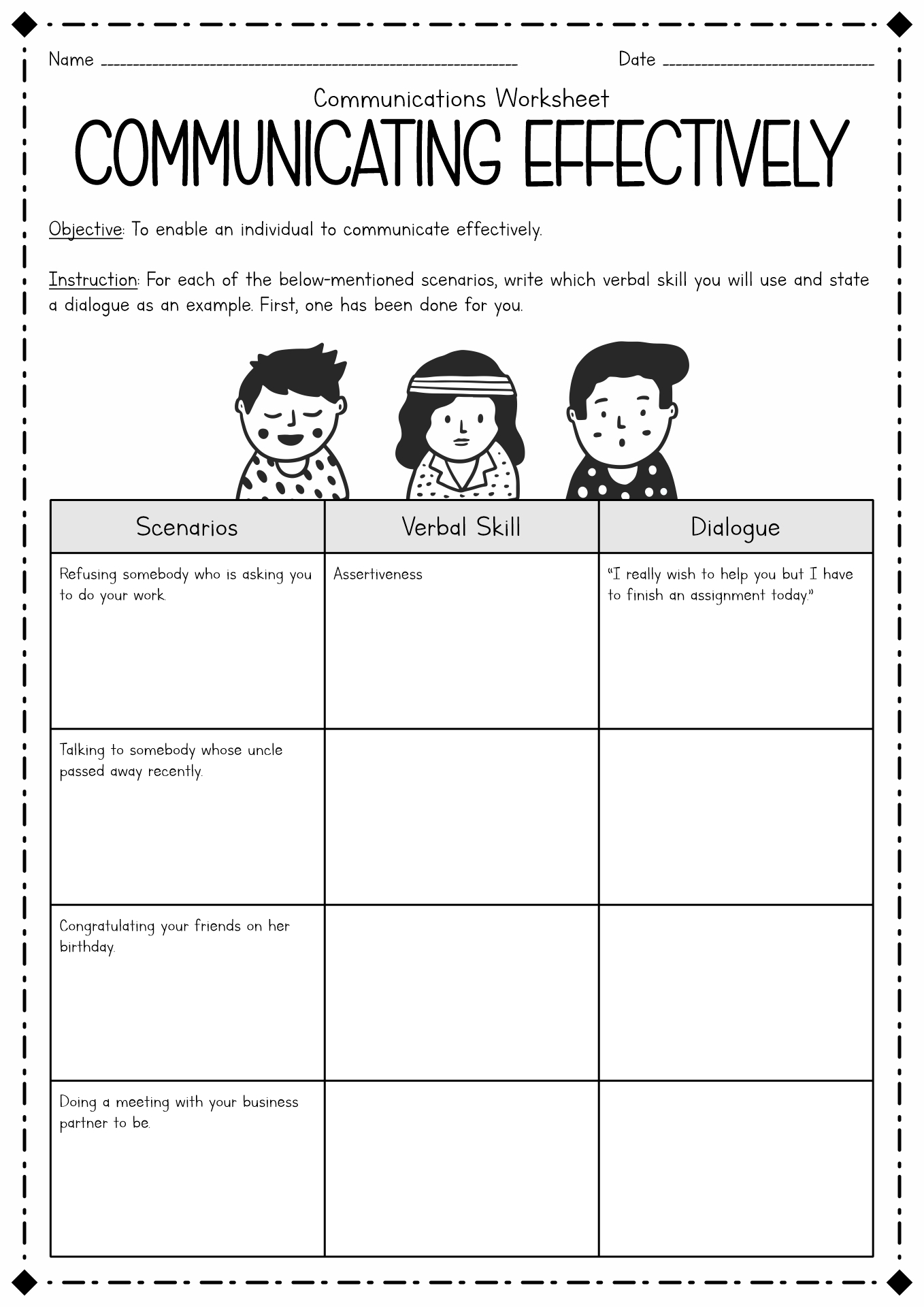 Free Printable Communication Worksheets Printable Tem Vrogue co