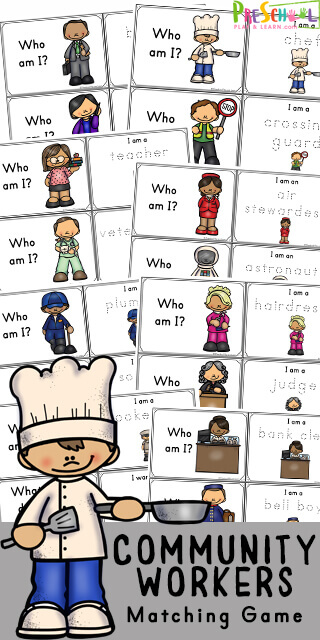 Free Printable Community Helpers Matching Game Artofit