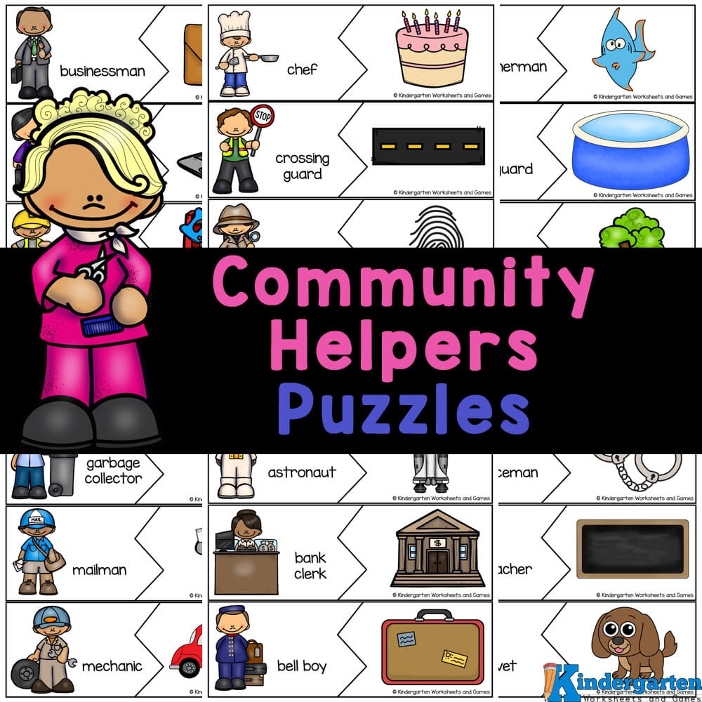 FREE Printable Community Helpers Matching Game Worksheets Library