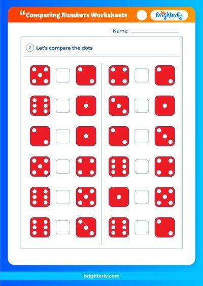 Free Printable Comparing Numbers Worksheets PDFs Brighterly