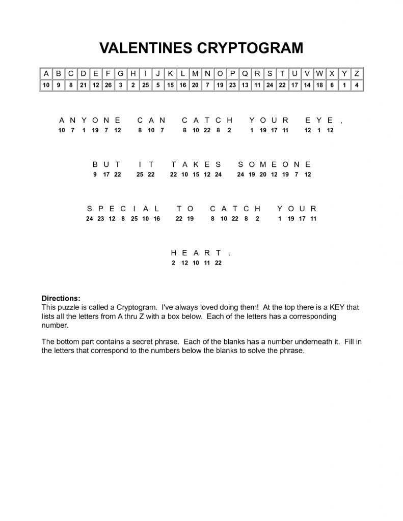 Free Printable Cryptogram Puzzles Printable Word Searches