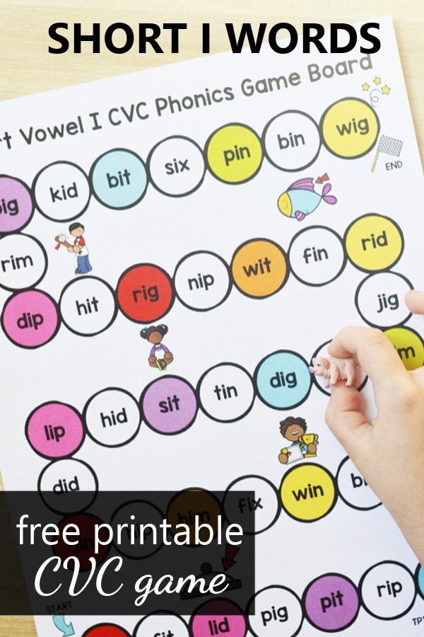Free Printable CVC Board Game Primary Playground 60 OFF