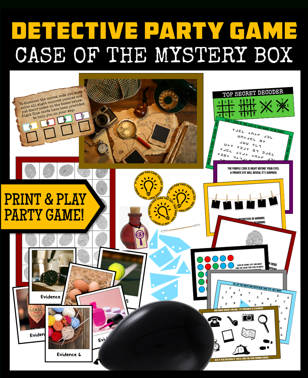 Free Printable Detective Games FREE Printable A Z