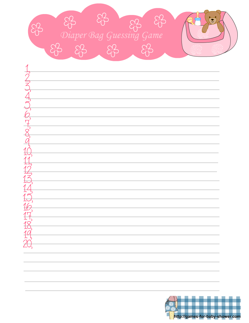 free printable diaper game for baby shower