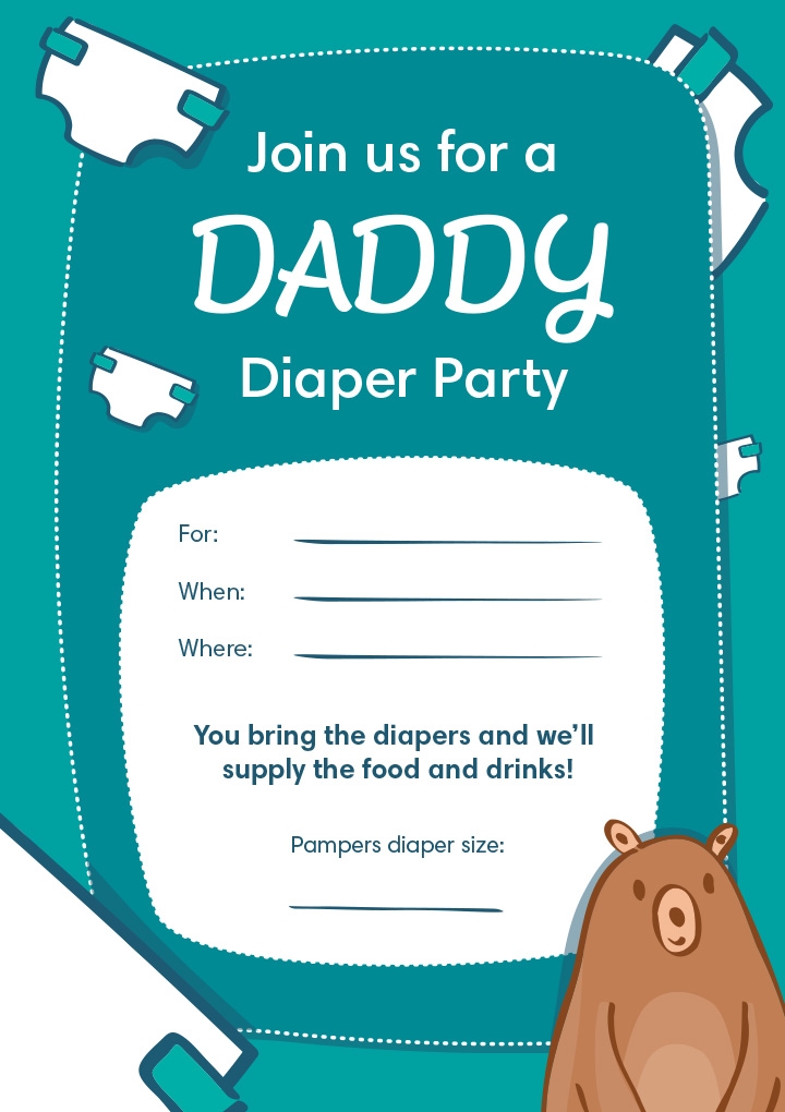 Free Printable Diaper Shower Invitations Free Printables Hub