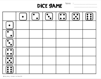 Free Printable Dice Games For Math Download Free Printable Dice Games 