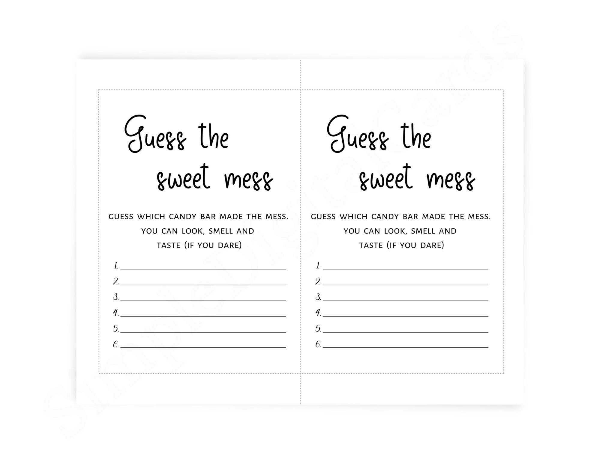Free Printable Dirty Diaper Baby Shower Game 49 OFF