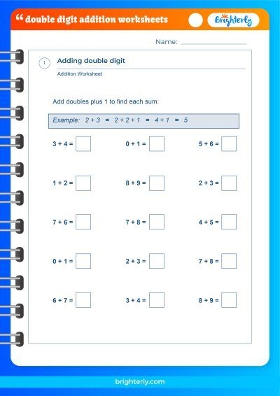 adding 2 digit numbers worksheets
