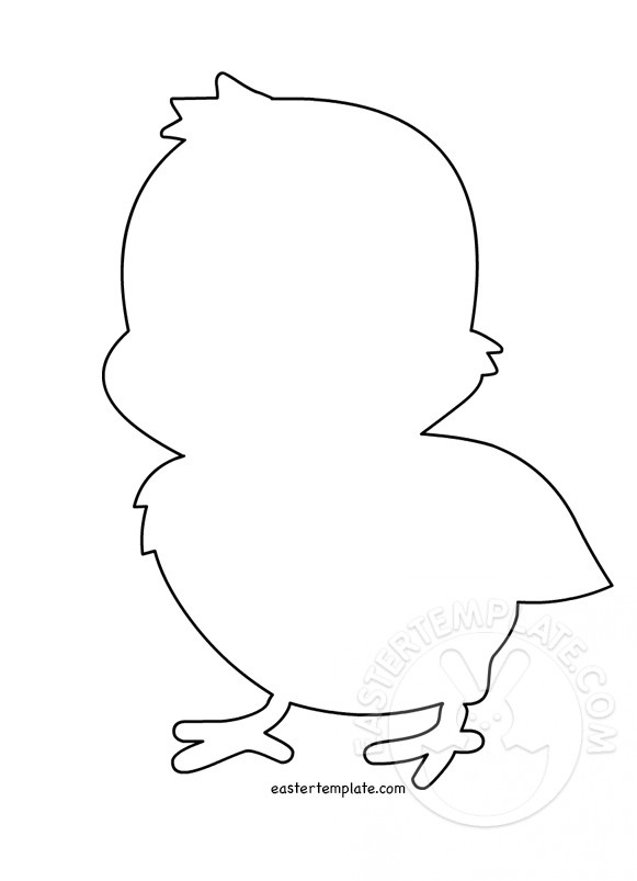 printable chick craft template