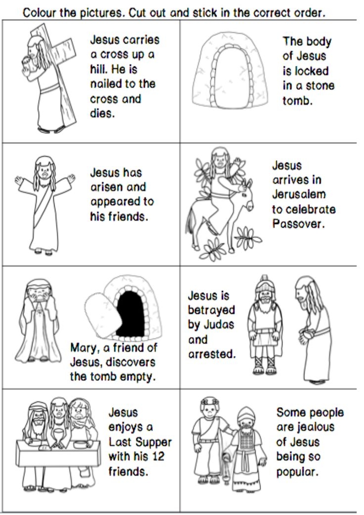 printable easter story in pictures