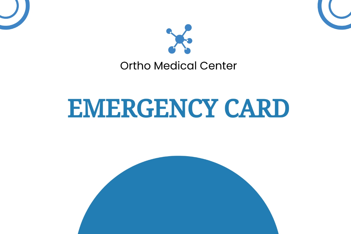 Free Printable Emergency Card Template To Edit Online