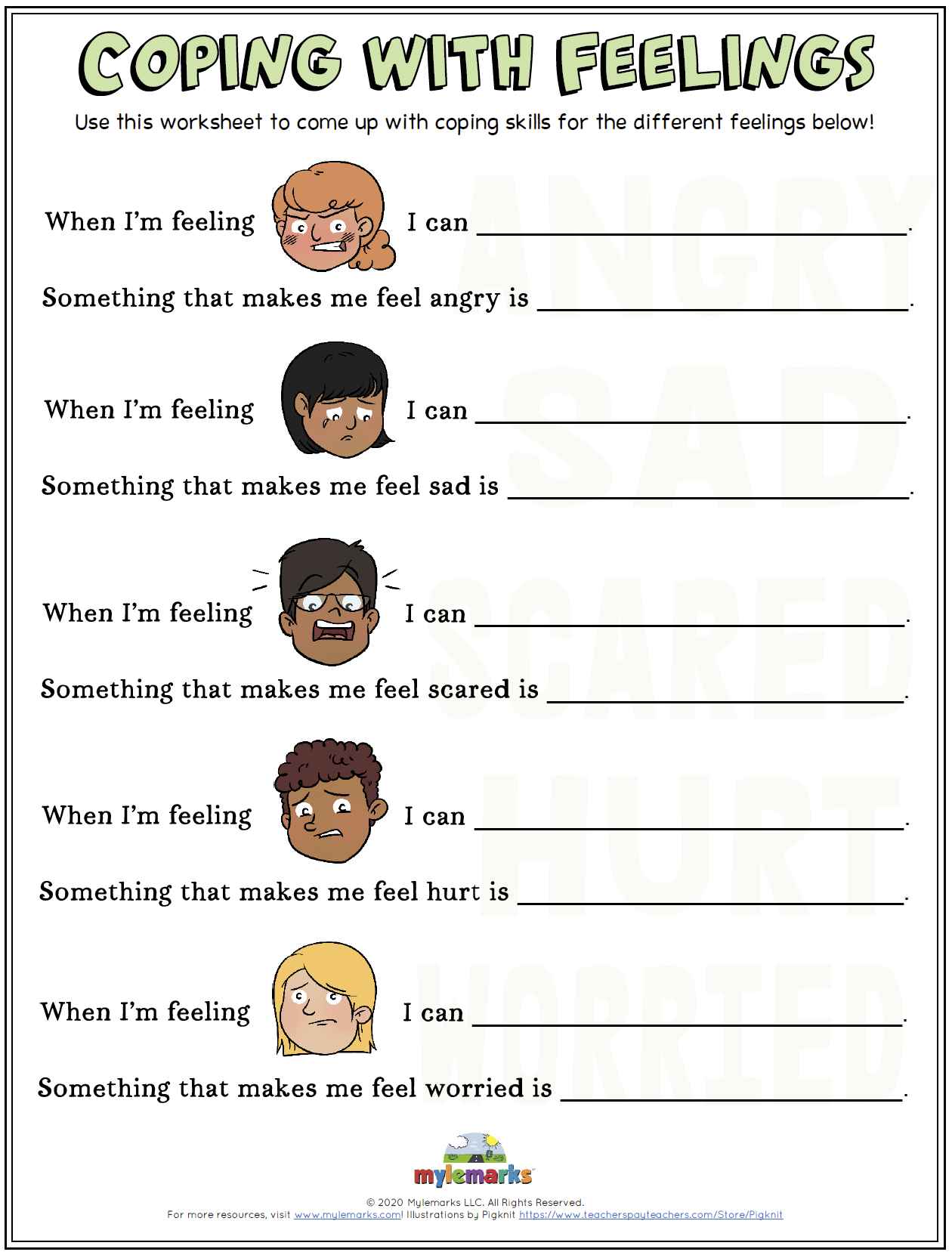 activity sheets free printable social emotional learning worksheets