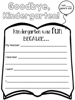 Free Printable End Of Year Activities For Kindergarten