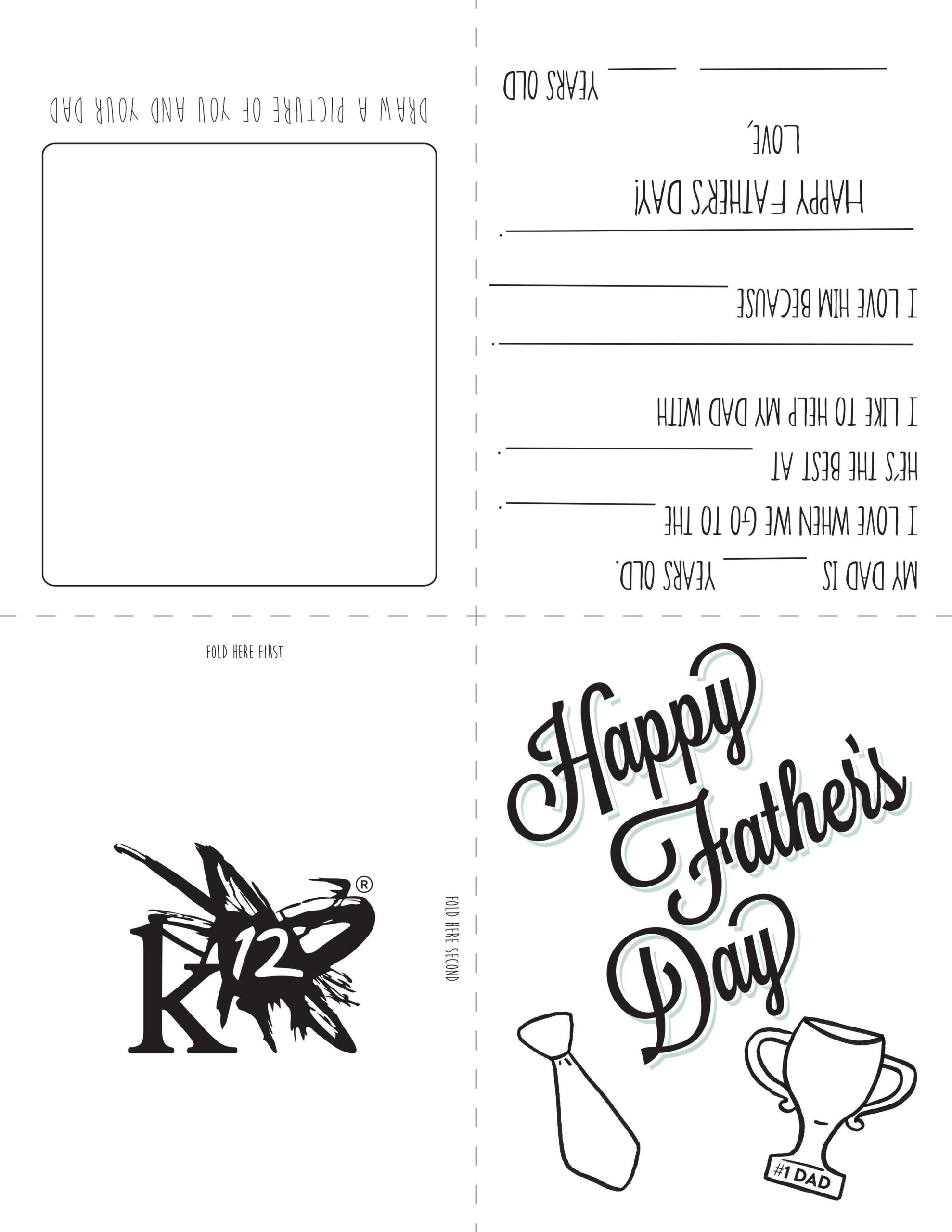 Free Printable Father S Day Card Template Printable Templates