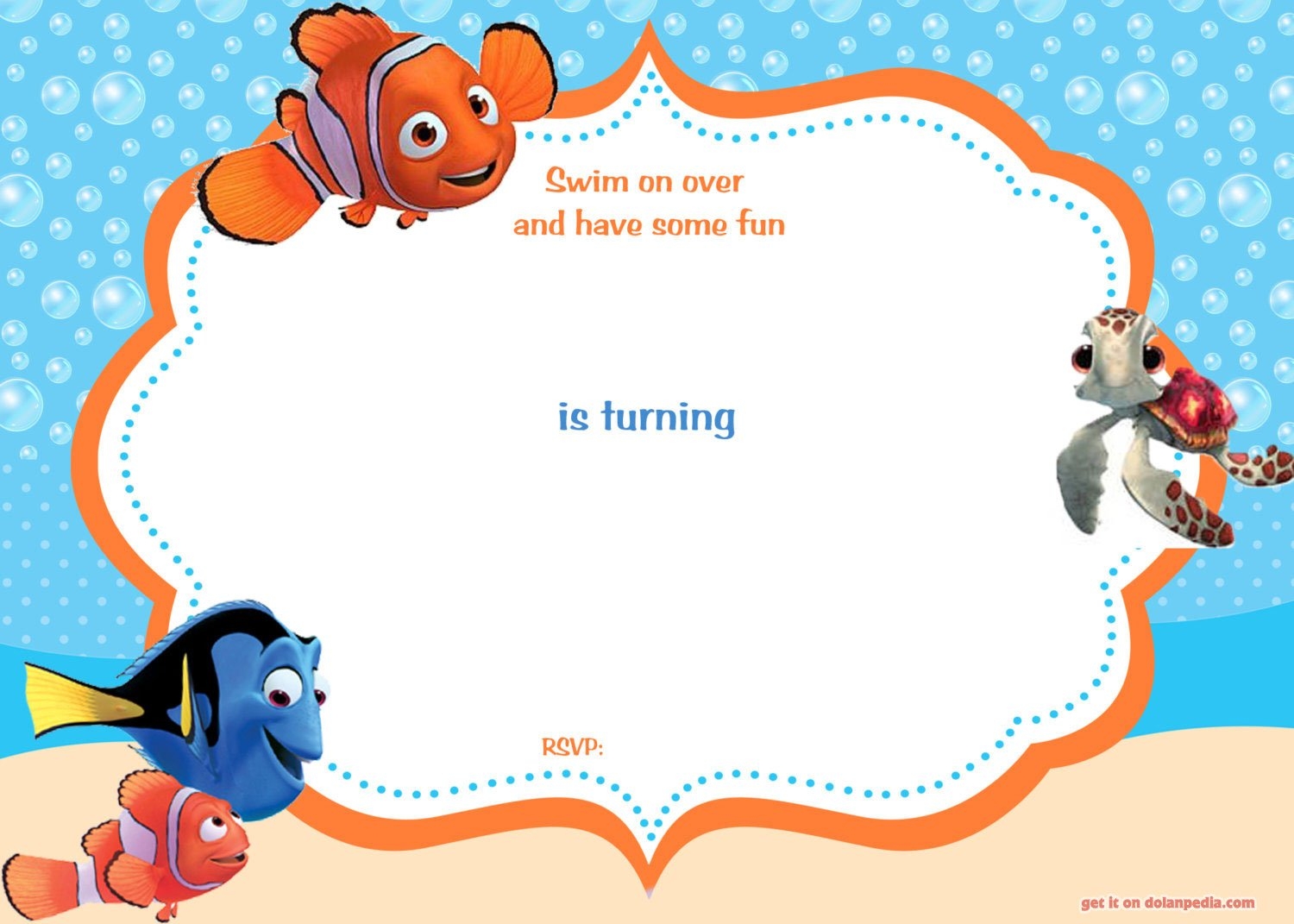 Free Printable Finding Nemo Birthday Invitation FREE PRINTABLE 