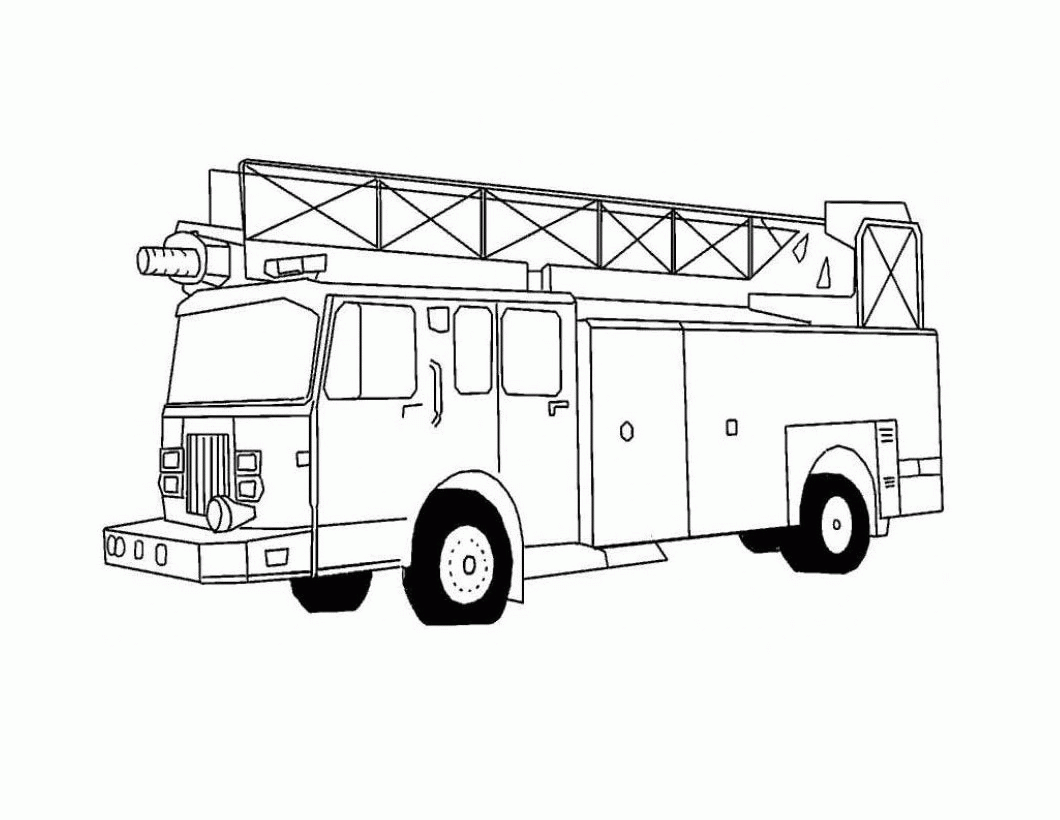 Free Printable Fire Truck Coloring Pages Coloring Home