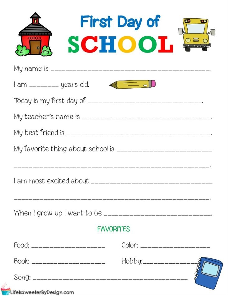 free printable first day of school activities middle school pdf