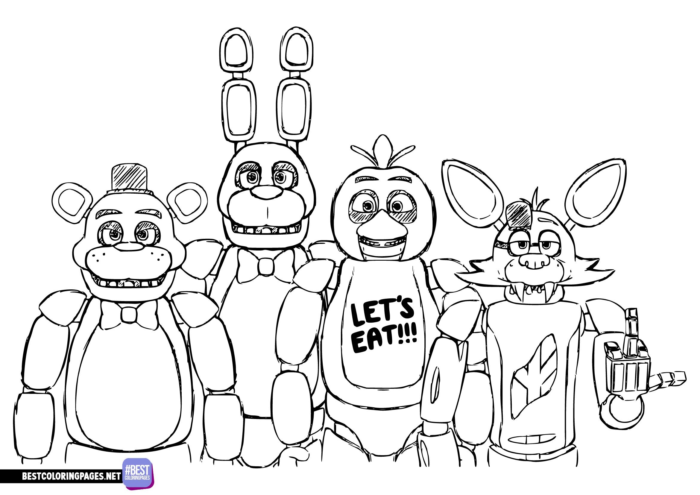 five nights of freddy printable pictures