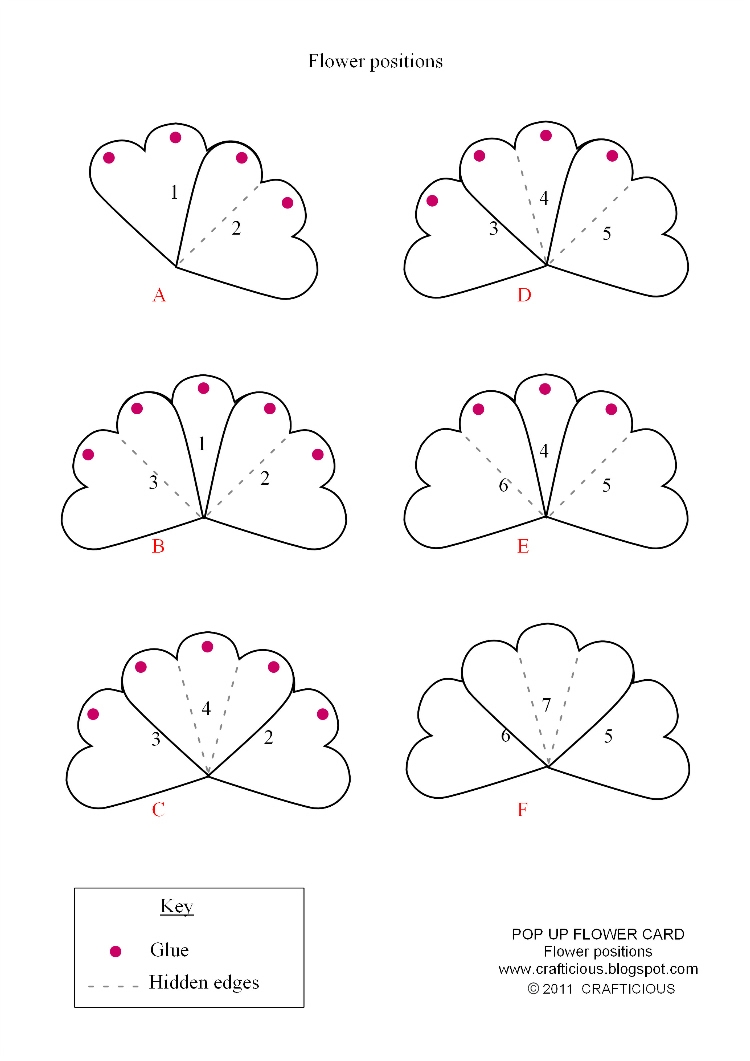 Free Printable Flower Pop Up Card Template Printable Templates