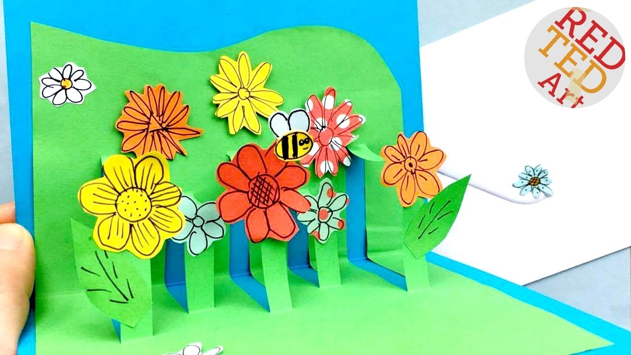Free Printable Flower Pop Up Card Templates Best Flower Site