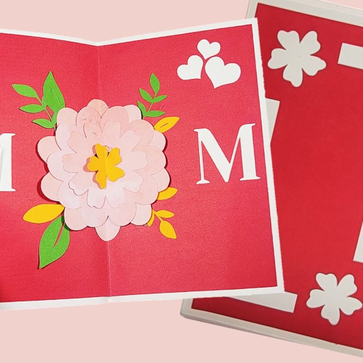 free printable flower pop up card templates