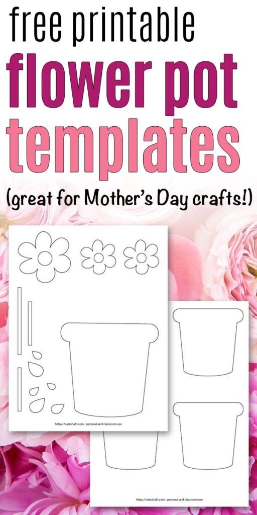 Free Printable Flower Pot Templates for Adorable Mother 39 s Day Crafts