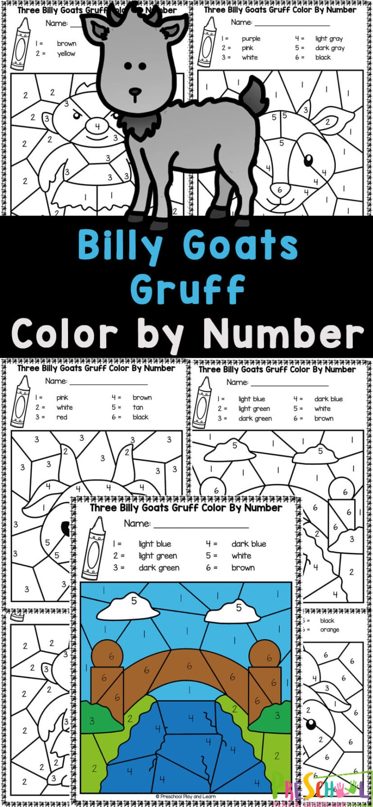 FREE Printable Food Color By Number Worksheets