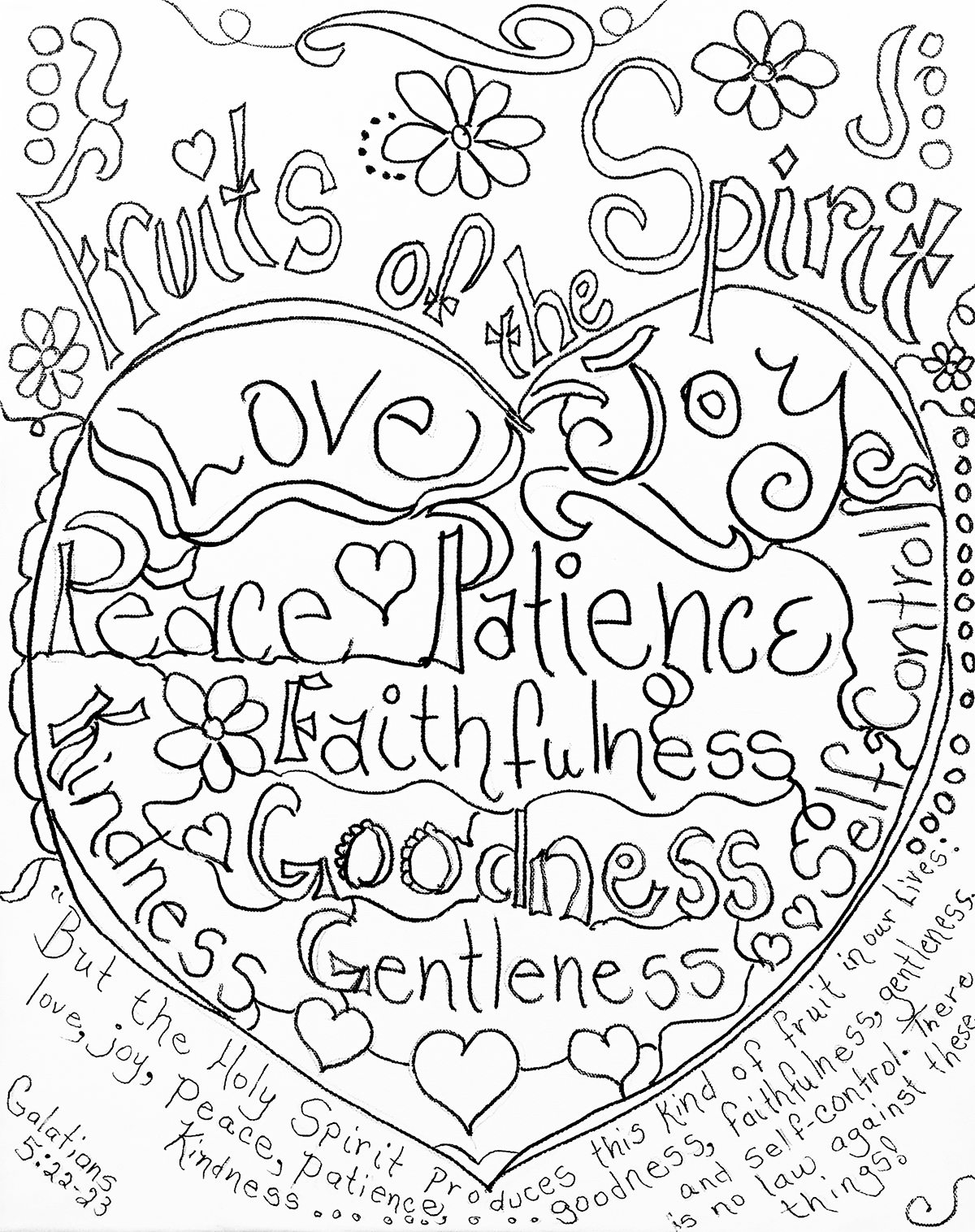 Free Printable Fruit Of The Spirit Coloring Pages Printable Sight 